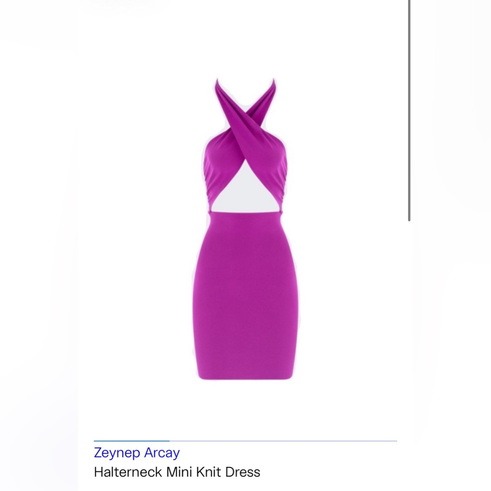 Zeynep Aray Halterneck Pink Mini Dress